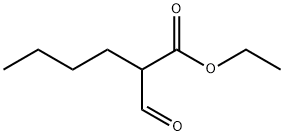 Hexanoic acid, 2-forMyl-, ethyl ester Struktur