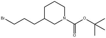3-(3-溴丙基)-哌啶-1-甲酸 叔丁酯,193629-30-0,结构式