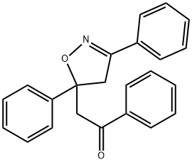 1-Phenyl-2-(3,5-diphenyl-2-isoxazoline-5-yl)ethanone Structure