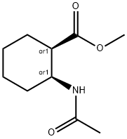 Cyclohexanecarboxylic acid, 2-(acetylamino)-, methyl ester, cis- (9CI) 化学構造式