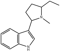 3-(5-Ethyl-1-methyl-2-pyrrolidinyl)-1H-indole,19369-07-4,结构式