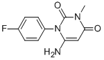 6-AMINO-1-(4-FLUORO-PHENYL)-3-METHYL-1H-PYRIMIDINE-2,4-DIONE 结构式