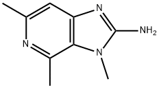2-AMINO-3,4,6-TRIMETHYLIMIDAZO(4,5-B)PYRIDINE 化学構造式