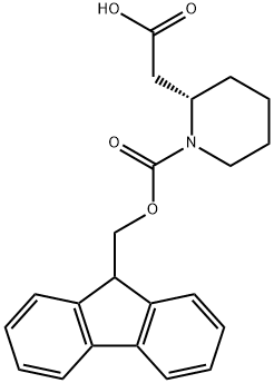 (S)-(1-FMOC-PIPERIDIN-2-YL)-ACETIC ACID Structure