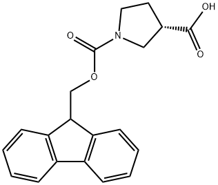 (3S)-FMOC-1-PYRROLIDINE-3-CARBOXYLIC ACID Struktur
