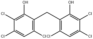 2,3,5-trichloro-6-[(3,4,6-trichloro-2-hydroxy-phenyl)methyl]phenol,19386-45-9,结构式