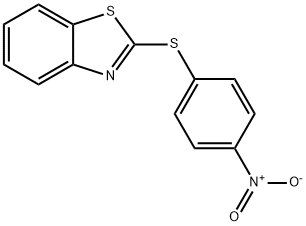2-(4-ニトロフェニルチオ)ベンゾチアゾール 化学構造式
