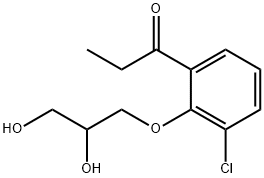 3'-Chloro-2'-(2,3-dihydroxypropoxy)propiophenone Structure