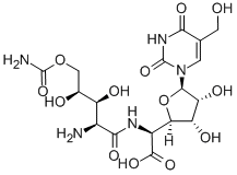 5-(2-Amino-5-O-carbamoyl-2-desoxy-L-xylonamido-1,5-didesoxy-1-(3,4-dihydro-5-hydroxymethyl-2,4-dioxo-1(2H)-pyrimidinyl)-β-D-allofuranuronsure