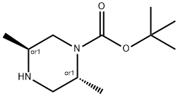 t-Butyl(2R,5S)-2,5-dimethylpiperazine-1-carboxylate Struktur