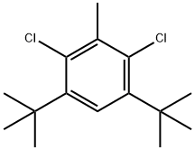 3,5-ジ-tert-ブチル-2,6-ジクロロトルエン 化学構造式