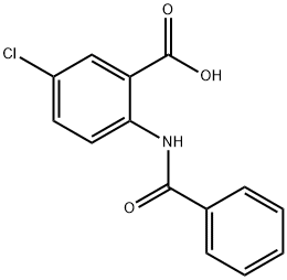 2-苯甲酰氨基-5-氯苯甲酸 结构式