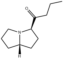 1-Butanone,1-(hexahydro-1H-pyrrolizin-3-yl)-,(3R-cis)-(9CI) 化学構造式