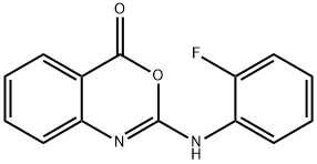 2-(2-FLUOROANILINO)-4H-3,1-BENZOXAZIN-4-ONE,194154-77-3,结构式