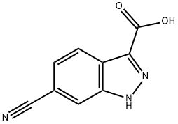 6-CYANO-1H-INDAZOLE-3-CARBOXYLIC ACID Structure