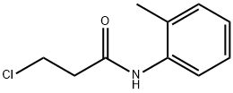 3-氯-N-(2-甲基苯基)丙酰胺, 19422-76-5, 结构式