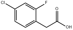 4-クロロ-2-フルオロフェニル酢酸 化学構造式