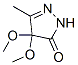 3H-Pyrazol-3-one,  2,4-dihydro-4,4-dimethoxy-5-methyl-,194279-53-3,结构式