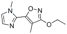 Isoxazole, 3-ethoxy-4-methyl-5-(1-methyl-1H-imidazol-2-yl)- (9CI) 结构式