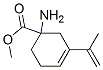 3-Cyclohexene-1-carboxylicacid,1-amino-3-(1-methylethenyl)-,methylester, Struktur