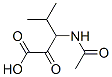 Pentanoic  acid,  3-(acetylamino)-4-methyl-2-oxo- Structure