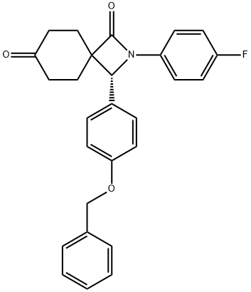 (R)-2-(4-Fluorophenyl)-3-[4-(phenylMethoxy)phenyl]-2-azaspiro[3.5]nonane-1,7-dione Struktur