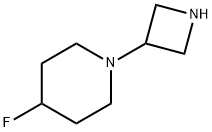 Piperidine, 1-(3-azetidinyl)-4-fluoro- (9CI) Struktur
