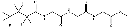 N-[N-[N-(Heptafluorobutyryl)glycyl]glycyl]glycine methyl ester Structure