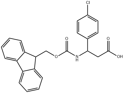 FMOC-(RS)-3-氨基-3-(4-氯苯基)-丙酸,194471-87-9,结构式
