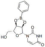 2'-O,3'-O-(フェニルボランジイル)ウリジン 化学構造式