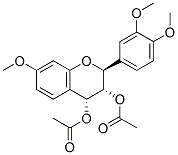 trans,trans-3',4',7-Trimethoxy-3,4-flavandiol diacetate Structure