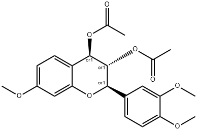 cis,cis-3',4',7-Trimethoxy-3,4-flavandiol diacetate Structure