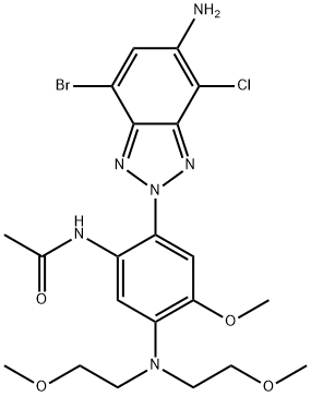 194590-84-6 Acetamide, N-(2-(5-amino-7-bromo-4-chloro-2H-benzotriazol-2-yl)-5-(bis (2-methoxyethyl)amino)-4-methoxyphenyl)-