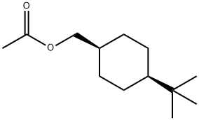 酢酸[4α-(1,1-ジメチルエチル)シクロヘキサン-1α-イル]メチル 化学構造式