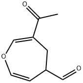 4-Oxepincarboxaldehyde, 6-acetyl-4,5-dihydro- (9CI) Structure