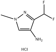 3-(二氟甲基)-1-甲基-1H-吡唑-4-胺盐酸盐, 1946817-21-5, 结构式