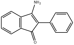 3-アミノ-2-フェニルインデノン 化学構造式