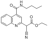 Ethyl 4-((butylamino)carbonyl)-alpha-cyano-2-quinolineacetate 化学構造式