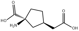Cyclopentaneacetic acid, 3-amino-3-carboxy-, (1R-cis)- (9CI), 194785-78-9, 结构式