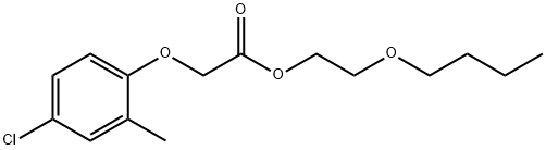 4-クロロ-2-メチルフェノキシ酢酸2-ブトキシエチル 化学構造式