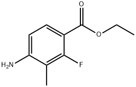 Benzoic acid, 4-amino-2-fluoro-3-methyl-, ethyl ester (9CI) Structure