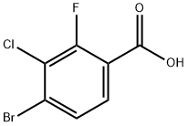 2-氟-3-氯-4-溴苯甲酸 结构式