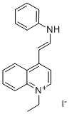 N-[2-(1-ETHYLQUINOLIN-1-IUM-4-YL)ETHENYL]ANILINE,IODIDE 结构式