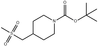 4-[(Methylsulfonyl)methyl]piperidine-1-carboxylic acid tert-butyl ester Structure