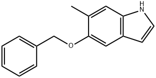 5-(苄氧基)-6-甲基-1H-吲哚 结构式