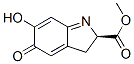 2H-Indole-2-carboxylic acid, 3,5-dihydro-6-hydroxy-5-oxo-, methyl ester, (R)- (9CI) Struktur
