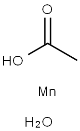 Manganese triacetate dihydrate Struktur