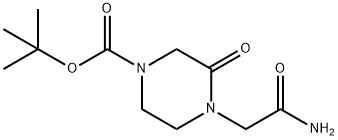 tert-butyl 4-(2-amino-2-oxoethyl)-3-oxopiperazine-1-carboxylate Struktur