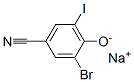 sodium 3-bromo-4-hydroxy-5-iodophenylcyanide Struktur