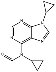 Formamide, N-cyclopropyl-N-(9-cyclopropyl-9H-purin-6-yl)- Struktur